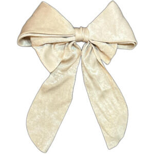 Cute Beige Satin Bow